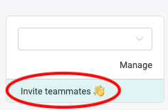 Invite teammates